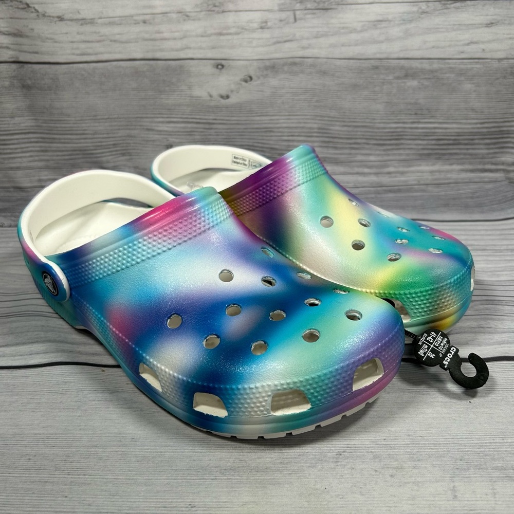 Crocs Women's Classic Solarized Clog 207556-94S- M-8 W-10 Tie Dye NWT